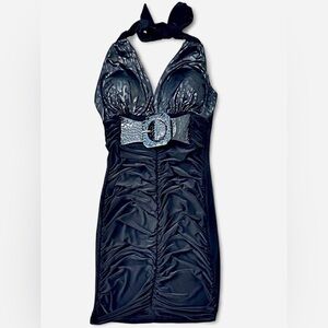 Joyce Leslie Vintage 90s  halter mini body-con dress size XXS
